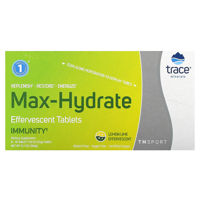 Trace, TM Sport, Max-Hydrate Immunity, шипучие таблетки для поддержки иммунитета, со вкусом лимона и лайма, 8 упаковок по 10 таблеток в каждой
Trace, TM Sport, Max-Hydrate Immunity, шипучие таблетки для поддержки иммунитета, со вкусом лимона и лайма, 8 упаковок по 10 таблеток в каждой
