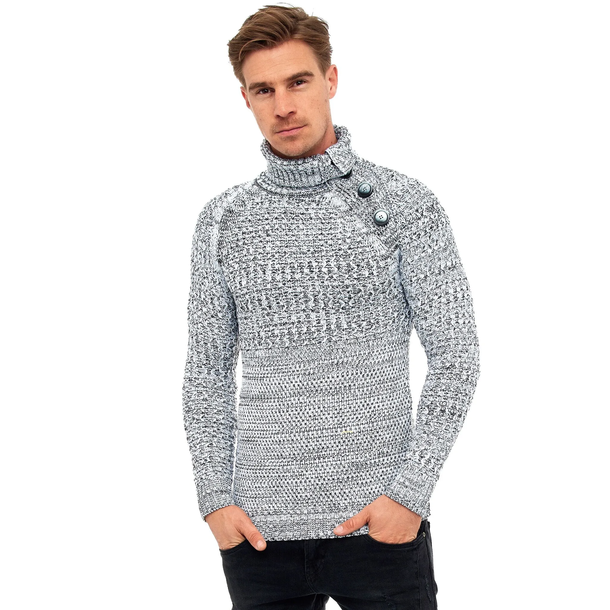 Вязаный свитер Rusty Neal с модными декоративными пуговицами, белый
Вязаный свитер Rusty Neal с модными декоративными пуговицами, белый