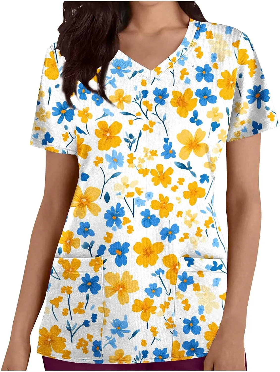 Женский медицинский топ с V-образным вырезом, коротким рукавом и карманом OSFVNOXV
Женский медицинский топ с V-образным вырезом, коротким рукавом и карманом OSFVNOXV