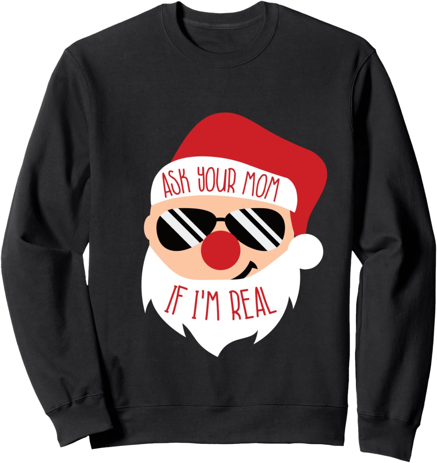 Взрослая рождественская толстовка «Санта: Спроси у мамы, настоящий ли я». Юмористическая толстовка Shirtbooth: Adult Christmas, черный
Взрослая рождественская толстовка «Санта: Спроси у мамы, настоящий ли я». Юмористическая толстовка Shirtbooth: Adult Christmas, черный