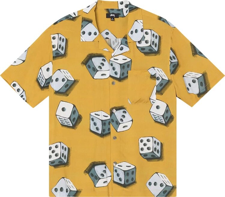 Рубашка Stussy Dice Pattern Shirt 'Mustard', желтый 
Рубашка Stussy Dice Pattern Shirt 'Mustard', желтый