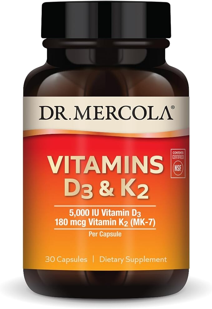 Mercola Витамины D3 и K2, 30 капсул
Mercola Витамины D3 и K2, 30 капсул