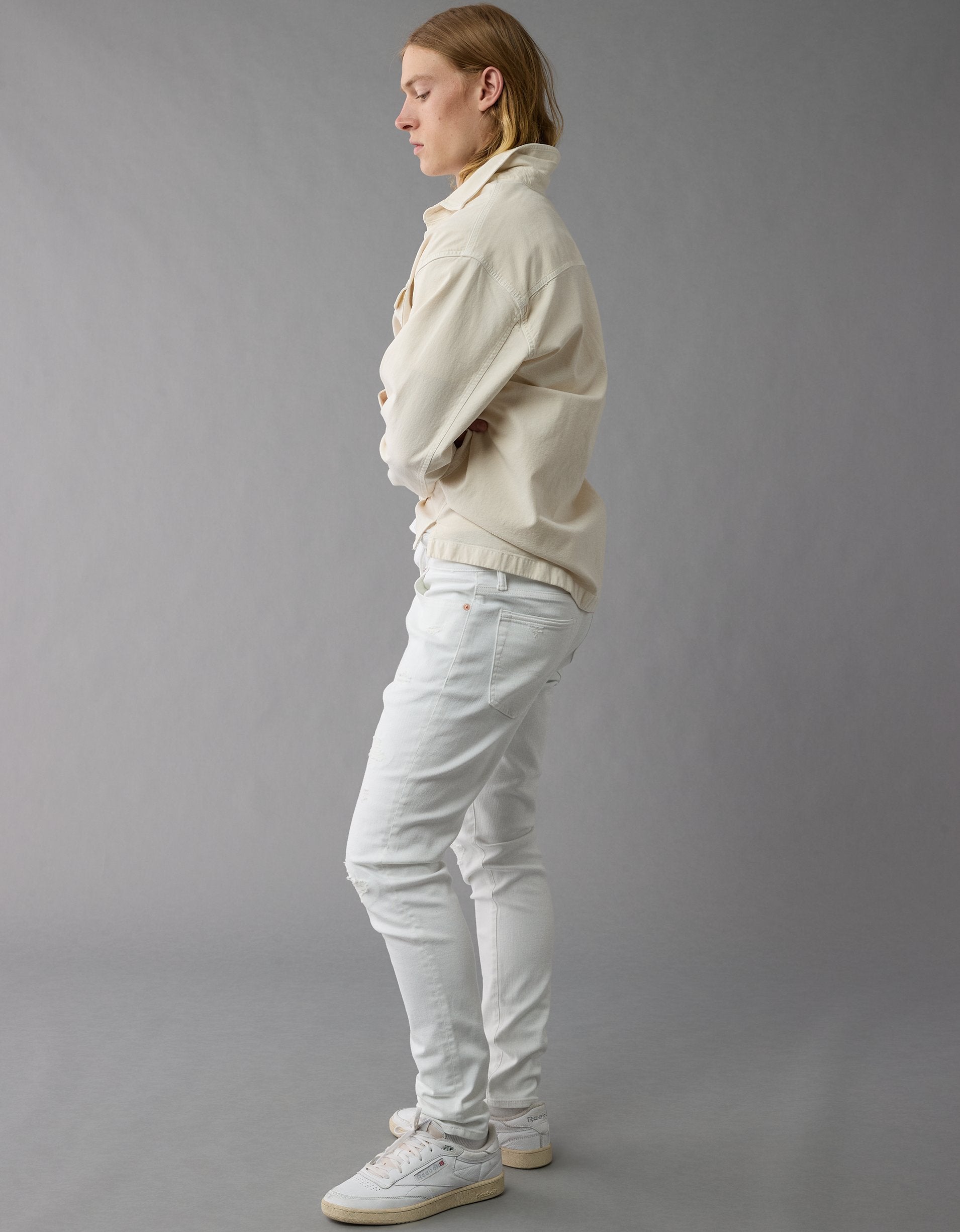 AE AirFlex+ Patched Спортивные узкие джинсы American Eagle Outfitters, цвет white out destroy
AE AirFlex+ Patched Спортивные узкие джинсы American Eagle Outfitters, цвет white out destroy