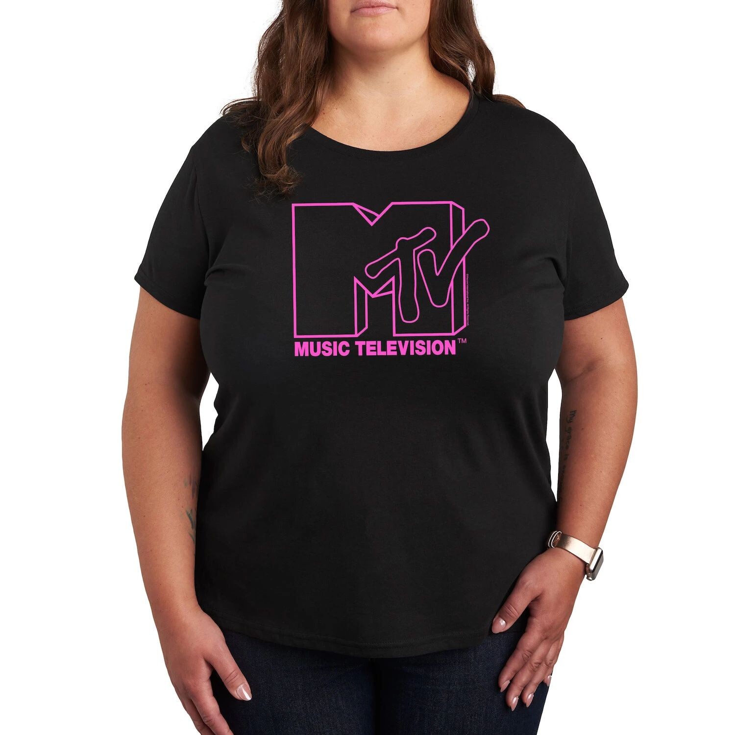 Розовая футболка с логотипом MTV больших размеров для юниоров Licensed Character, черный
Розовая футболка с логотипом MTV больших размеров для юниоров Licensed Character, черный