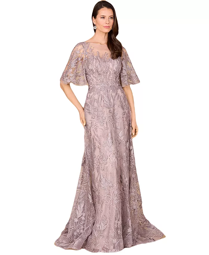 Женское скромное платье А-силуэта с рукавами-накидками Lara, фиолетовый
Женское скромное платье А-силуэта с рукавами-накидками Lara, фиолетовый