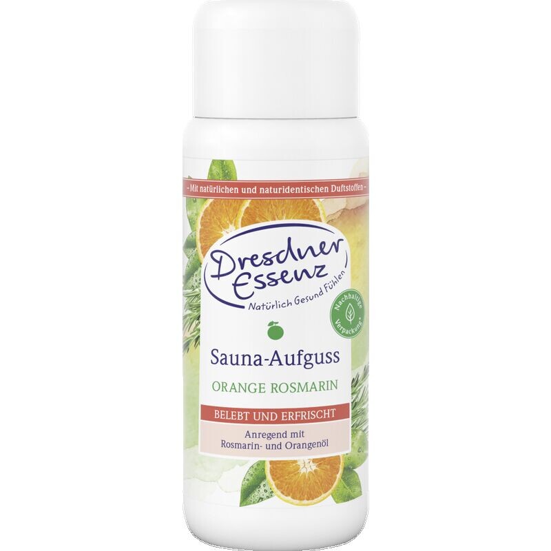 Настой для сауны Апельсин Розмарин Dresdner Essenz, 250 ml
Настой для сауны Апельсин Розмарин Dresdner Essenz, 250 ml