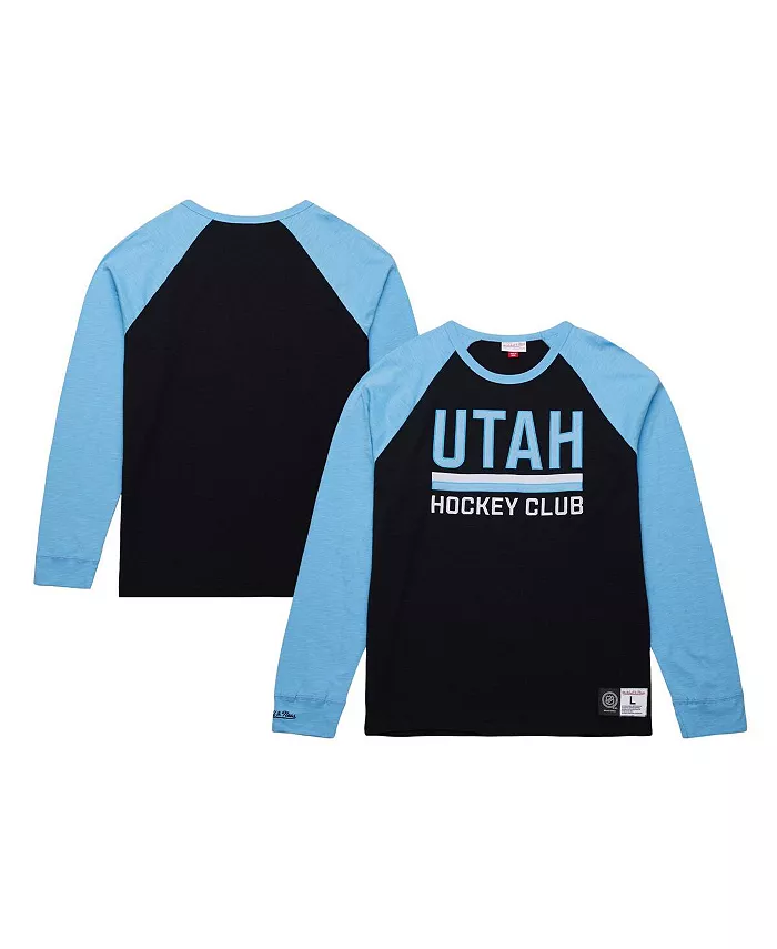 Мужская черная/голубая футболка Utah Mammoth Legendary Slub с длинным рукавом реглан Mitchell & Ness
Мужская черная/голубая футболка Utah Mammoth Legendary Slub с длинным рукавом реглан Mitchell & Ness