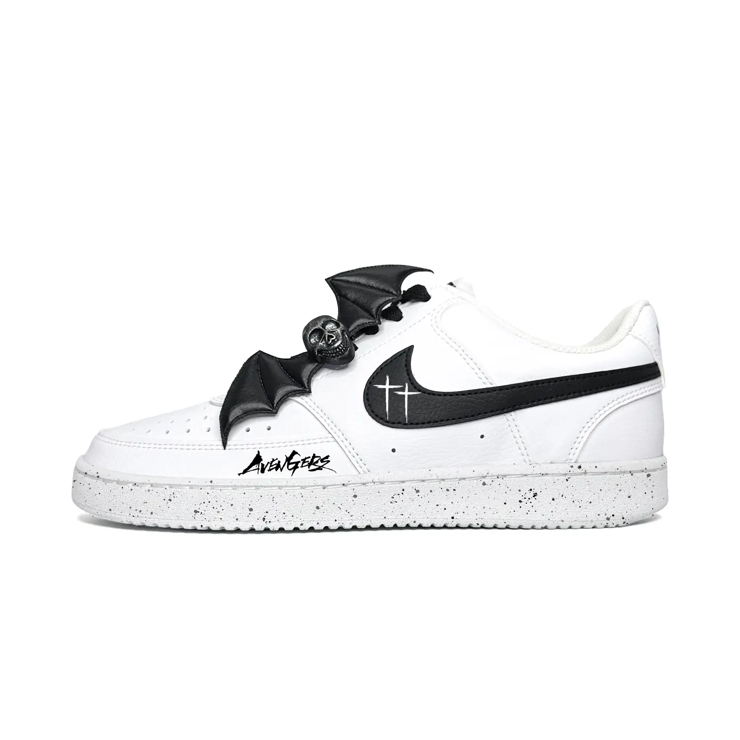 Nike Кроссовки для скейтбординга мужские Court Vision 1 Vintage, Ink Splatter, Gothic Abrasion Resistant низкие черные белые
Nike Кроссовки для скейтбординга мужские Court Vision 1 Vintage, Ink Splatter, Gothic Abrasion Resistant низкие черные белые