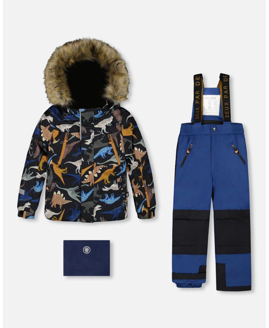 Детский двухсекционный игровой комбинезон для мальчика с курткой с принтом динозавров, темно-синий Deux par Deux, Navy blue
Детский двухсекционный игровой комбинезон для мальчика с курткой с принтом динозавров, темно-синий Deux par Deux, Navy blue