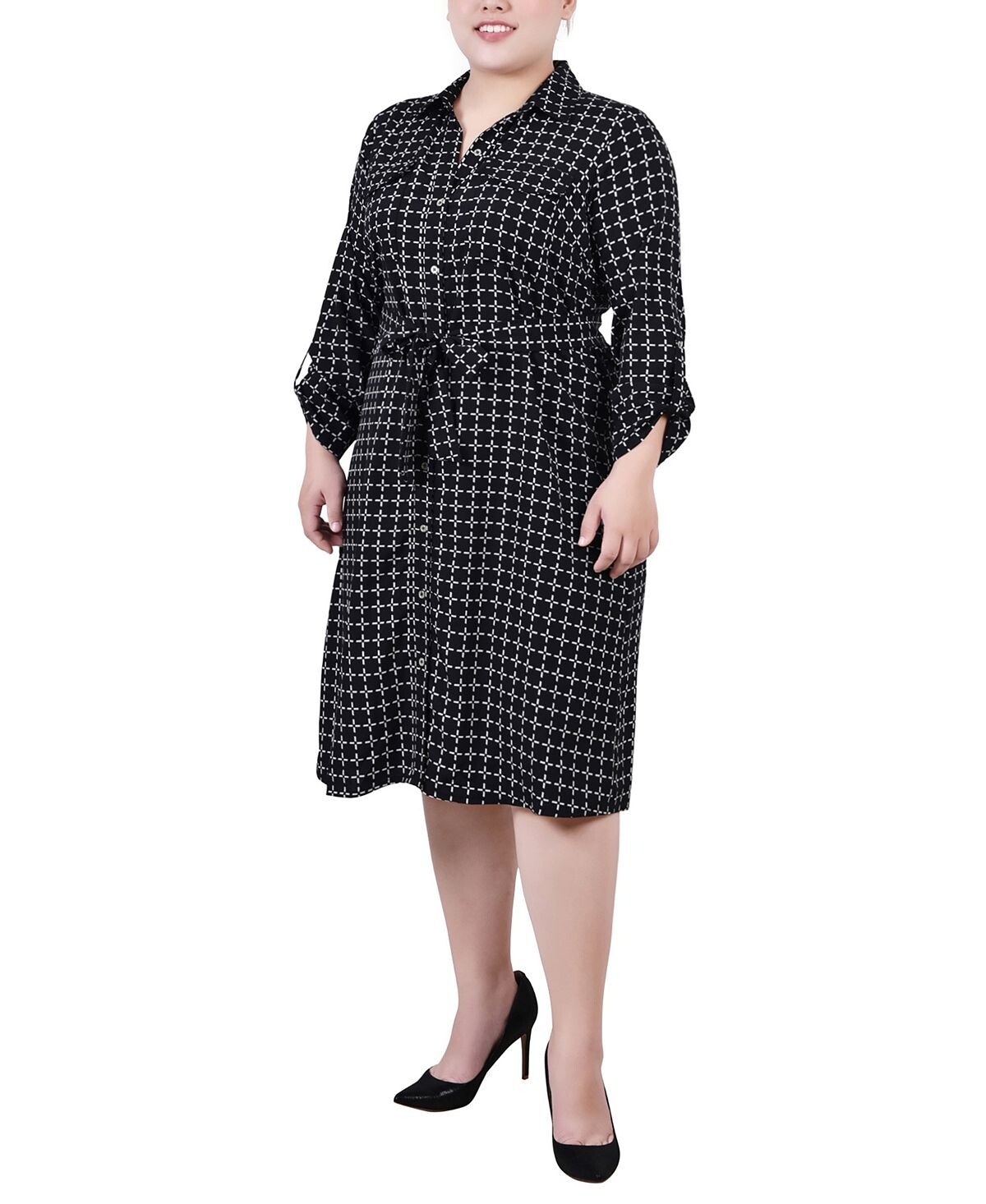 Плюс размер платье-рубашка с принтом NY Collection, мульти
Плюс размер платье-рубашка с принтом NY Collection, мульти