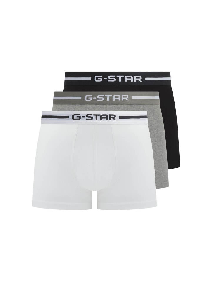 G-Star Комплект из 3 боксерских трусов белого, серого и черного цвета
G-Star Комплект из 3 боксерских трусов белого, серого и черного цвета
