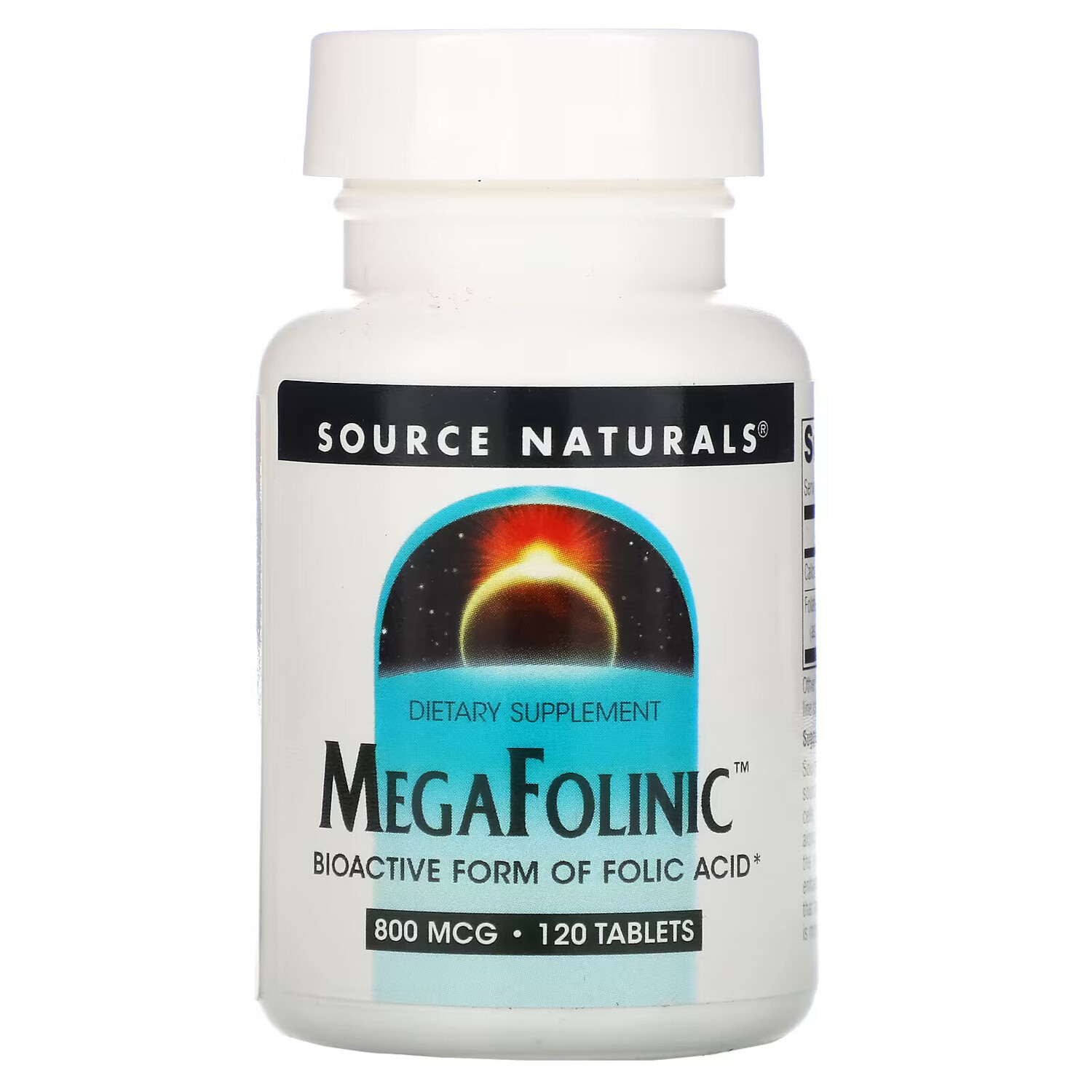 Source Naturals, MegaFolinic, 800 мкг, 120 таблеток
Source Naturals, MegaFolinic, 800 мкг, 120 таблеток