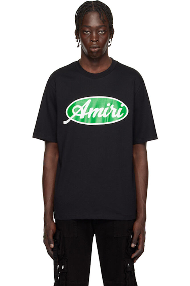 Черная овальная футболка «Amiri»
Черная овальная футболка «Amiri»