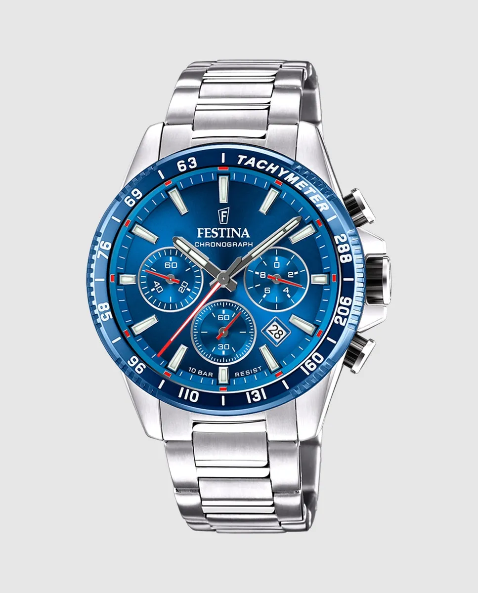 F20560/3 Timeless Мужские часы с хронографом из серебряной стали Festina, серебряный
F20560/3 Timeless Мужские часы с хронографом из серебряной стали Festina, серебряный