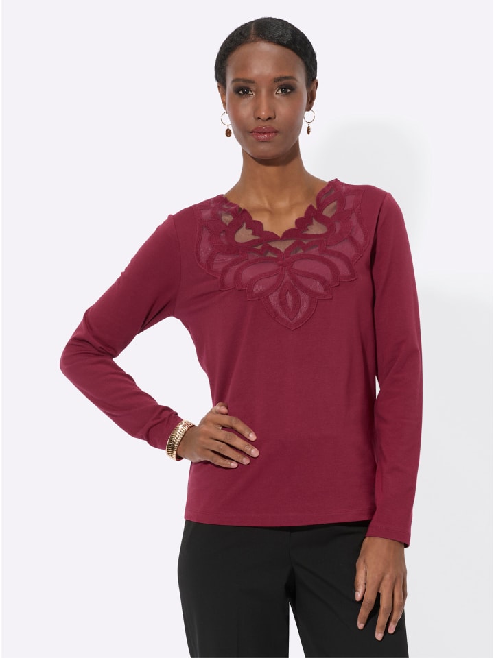 Рубашка с длинными рукавами темно-красного цвета creation L
Рубашка с длинными рукавами темно-красного цвета creation L