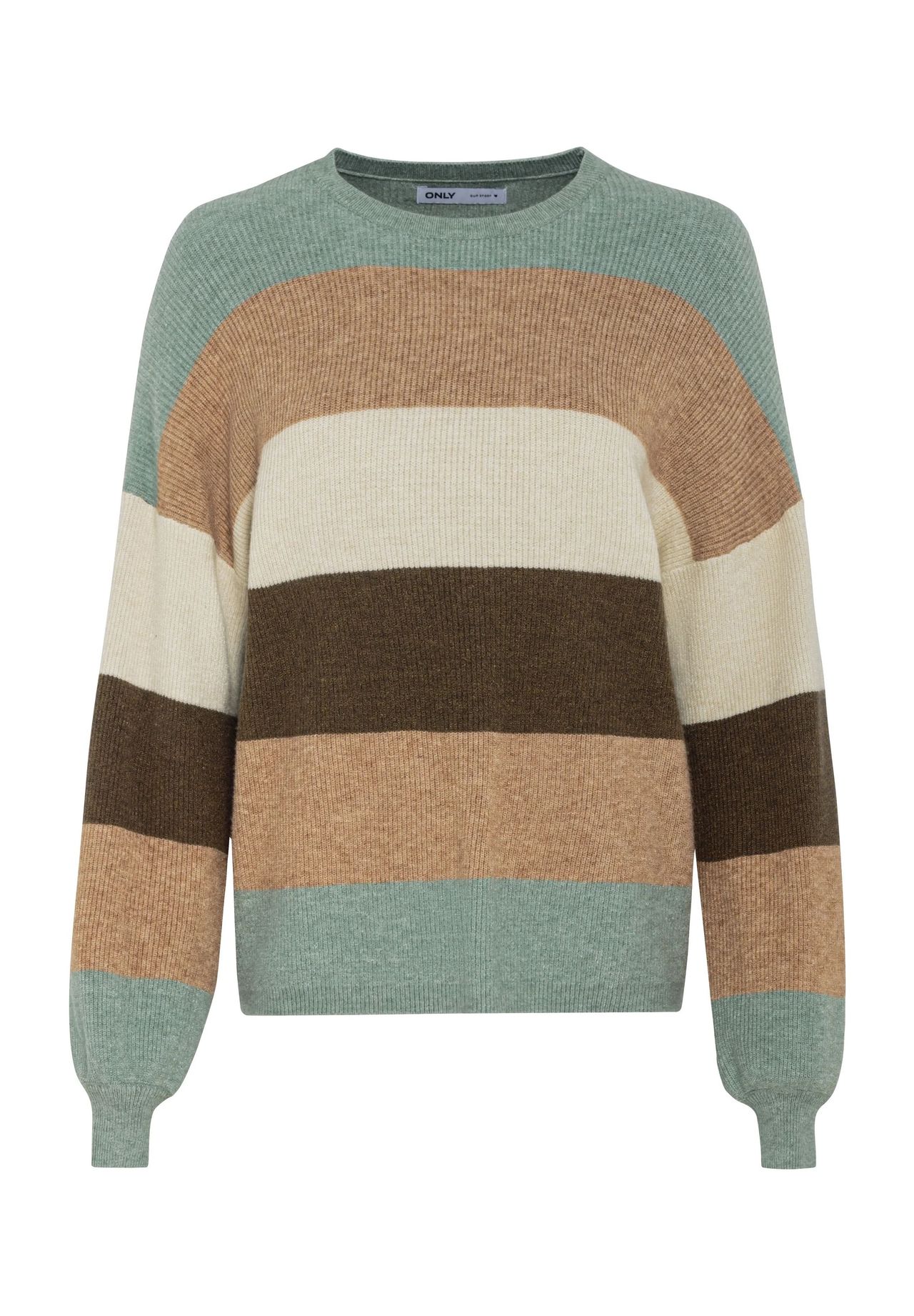 Полосатый женский свитер с объемными рукавами ONLY, цвет 246415023 Hedge G
Полосатый женский свитер с объемными рукавами ONLY, цвет 246415023 Hedge G