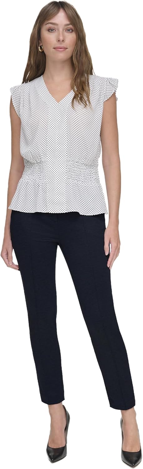 Женская рубашка Tommy Hilfiger с короткими рукавами и сборками, Ivory/Midnight
Женская рубашка Tommy Hilfiger с короткими рукавами и сборками, Ivory/Midnight