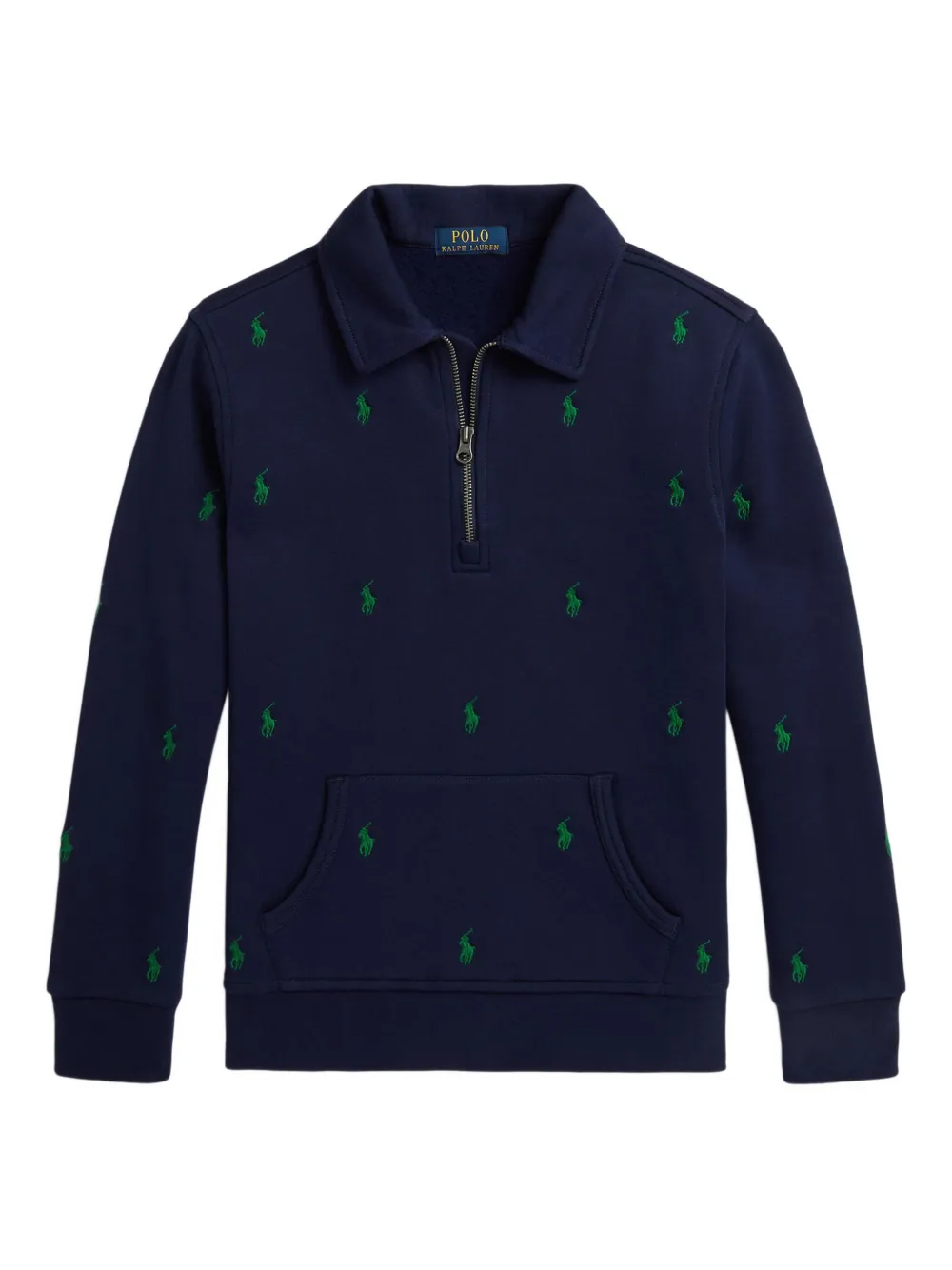 Толстовка с воротником на молнии и вышитым логотипом Polo Ralph Lauren Kids, синий
Толстовка с воротником на молнии и вышитым логотипом Polo Ralph Lauren Kids, синий
