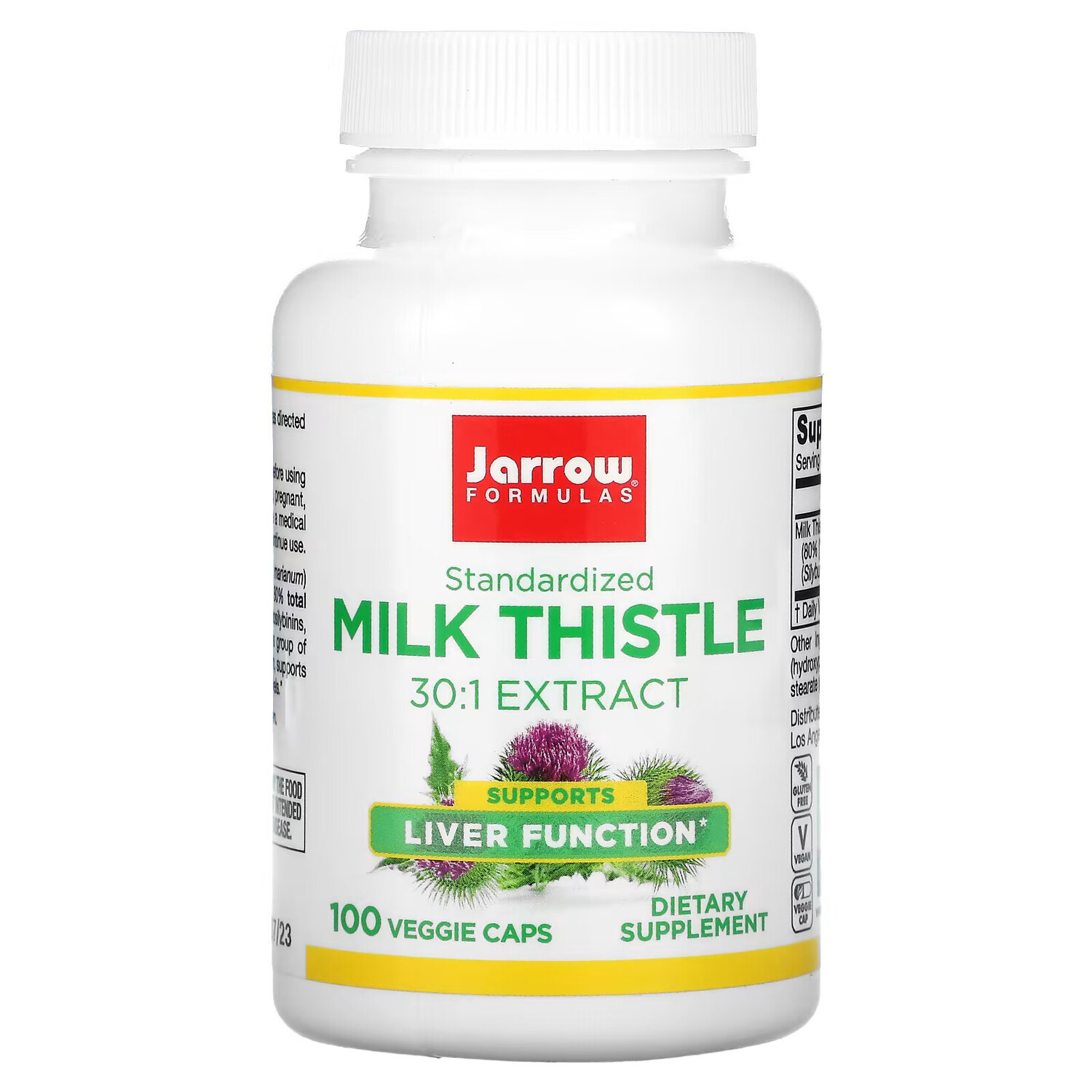 Jarrow Formulas, стандартизированная расторопша, 150 мг, 100 вегетарианских капсул
Jarrow Formulas, стандартизированная расторопша, 150 мг, 100 вегетарианских капсул