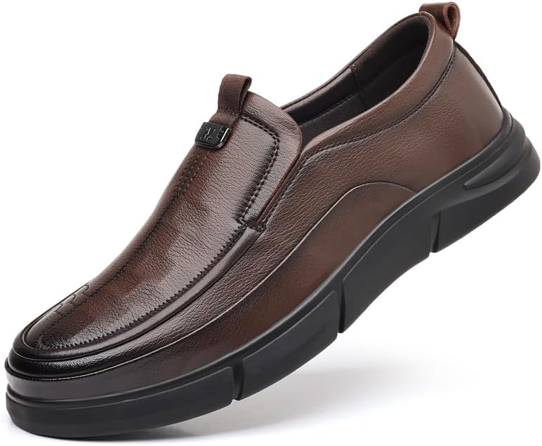 Мужские лоферы из натуральной кожи с круглым носком, без шнурков, низкие, повседневные, подходящие для свадеб, работы в офисе и вождения Igzbibg, коричневый
Мужские лоферы из натуральной кожи с круглым носком, без шнурков, низкие, повседневные, подходящие для свадеб, работы в офисе и вождения Igzbibg, коричневый