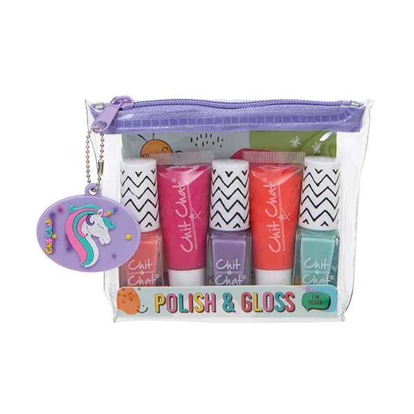 Набор для макияжа Chit Chat Set Polish & Gloss Love Thy Make-Up, 1 UD 
Набор для макияжа Chit Chat Set Polish & Gloss Love Thy Make-Up, 1 UD