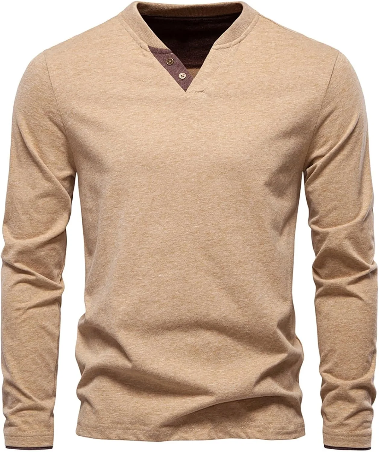 Мужская хлопковая футболка-поло slim fit с длинным рукавом и v-образным вырезом
Мужская хлопковая футболка-поло slim fit с длинным рукавом и v-образным вырезом