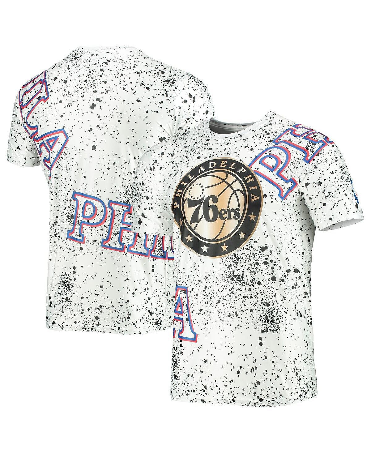 Мужская белая футболка с принтом брызг золотой фольги philadelphia 76ers FISLL, белый
Мужская белая футболка с принтом брызг золотой фольги philadelphia 76ers FISLL, белый