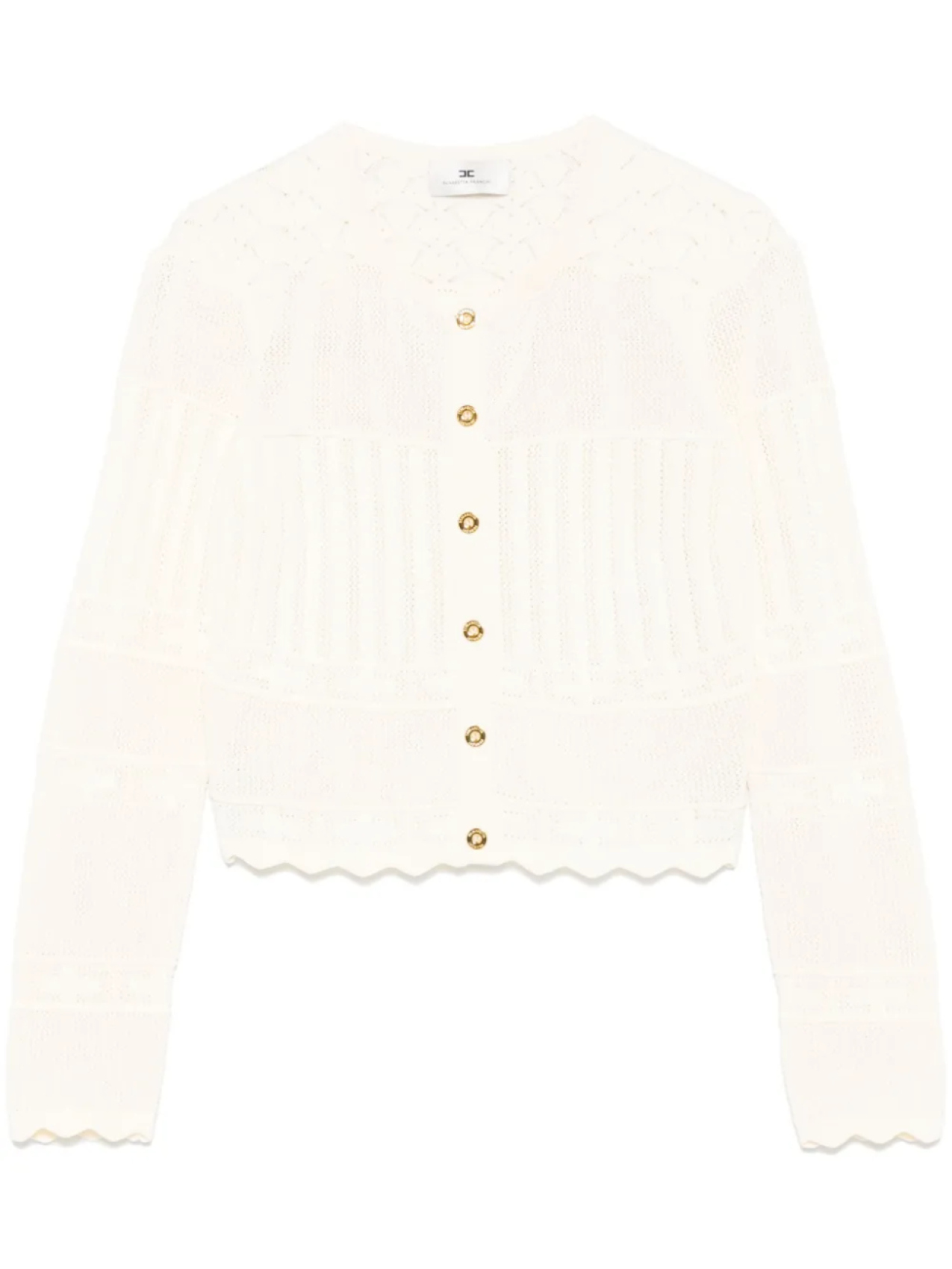 Elisabetta Franchi вязаный кардиган, нейтральный
Elisabetta Franchi вязаный кардиган, нейтральный