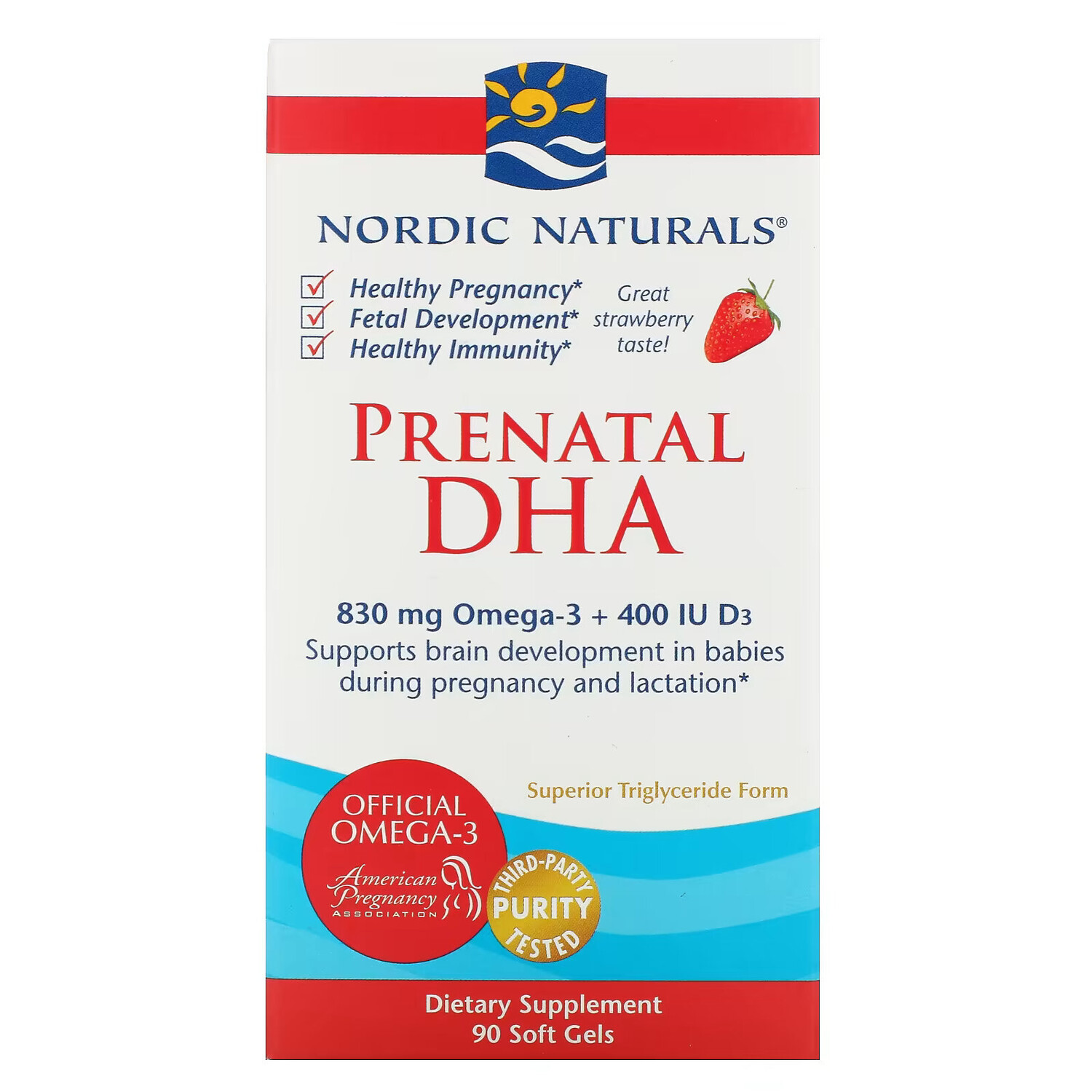 Nordic Naturals, Докозагексановая кислота для беременных, Клубника, 500 мг, 90 капсул
Nordic Naturals, Докозагексановая кислота для беременных, Клубника, 500 мг, 90 капсул