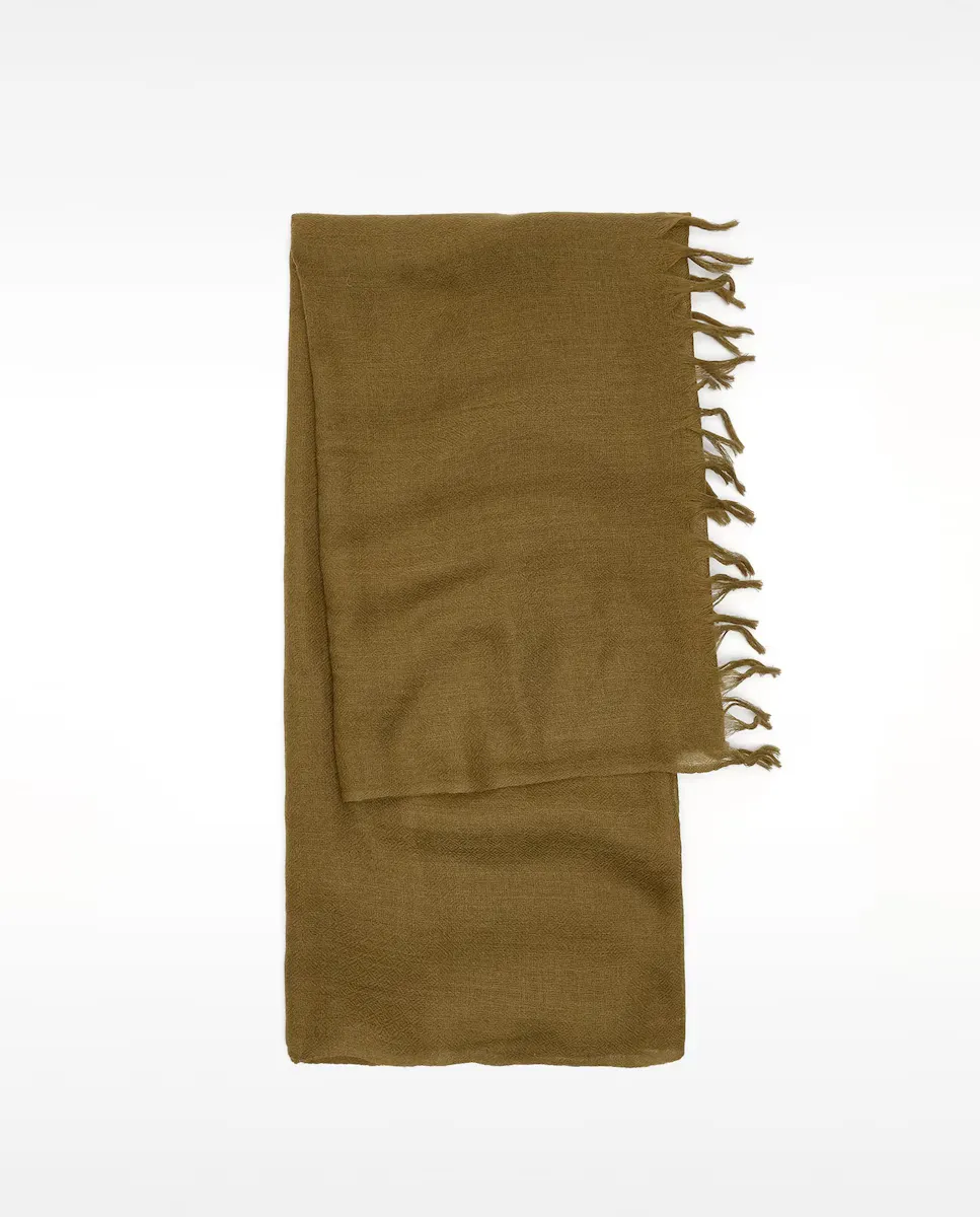 Шерстяной шарф с вышивкой и бахромой, однотонный Parfois, цвет Kaki
Шерстяной шарф с вышивкой и бахромой, однотонный Parfois, цвет Kaki