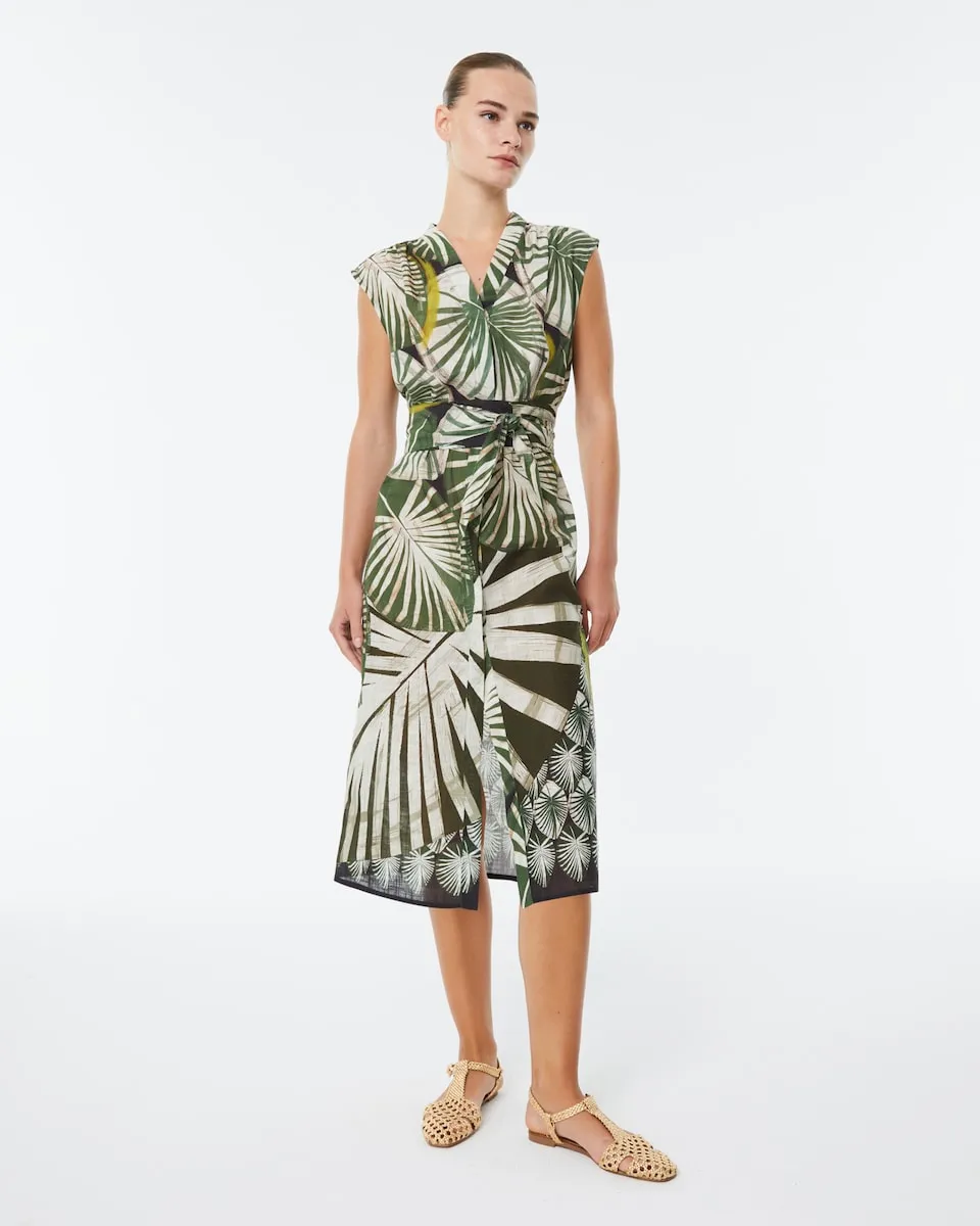 Платье-рубашка без рукавов с принтом Paz Torras, зеленый
Платье-рубашка без рукавов с принтом Paz Torras, зеленый