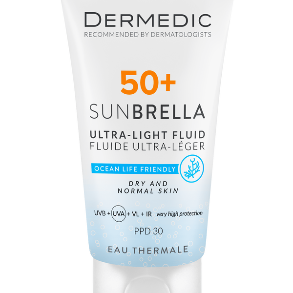 Ультралегкий защитный крем для лица с spf50 для сухой и нормальной кожи, 40 мл Dermedic Sunbrella
Ультралегкий защитный крем для лица с spf50 для сухой и нормальной кожи, 40 мл Dermedic Sunbrella