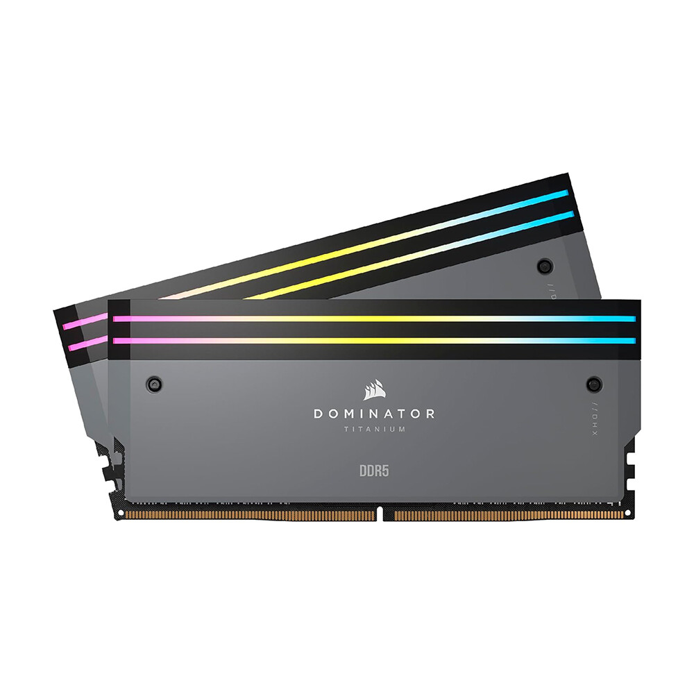 Оперативная память Corsair Dominator Titanium RGB, 32 ГБ (2x16), DDR5, CL30, 6000 МГц, CMP32GX5M2B6000Z30, серый
Оперативная память Corsair Dominator Titanium RGB, 32 ГБ (2x16), DDR5, CL30, 6000 МГц, CMP32GX5M2B6000Z30, серый