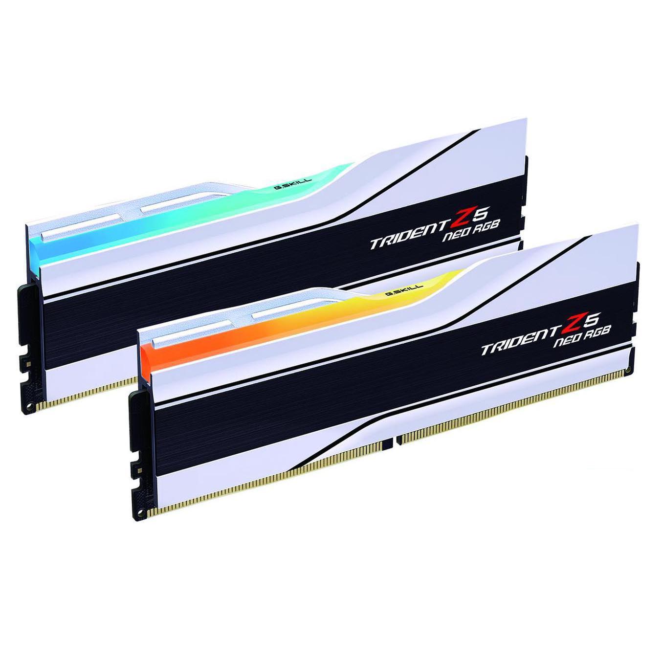 Оперативная память G.SKILL Trident Z5 Neo RGB, 32 Гб (2x16 Гб), DDR5, 7200 МГц, F5-7200J3445G16GX2-TZ5NRW, белый
Оперативная память G.SKILL Trident Z5 Neo RGB, 32 Гб (2x16 Гб), DDR5, 7200 МГц, F5-7200J3445G16GX2-TZ5NRW, белый