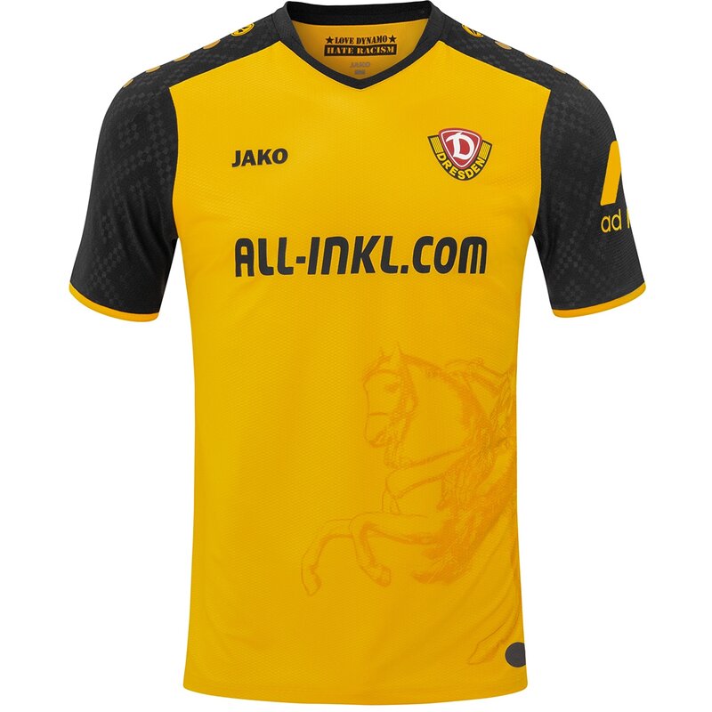 Футболка болельщика Динамо Дрезден Домашняя футболка Jako, желтый
Футболка болельщика Динамо Дрезден Домашняя футболка Jako, желтый