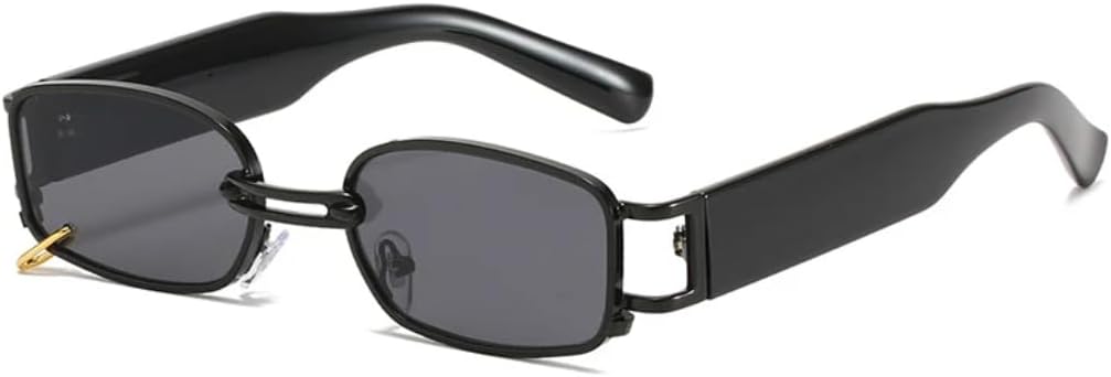 Ретро прямоугольные солнцезащитные очки для женщин, модные панк-очки с металлическим кольцом, солнцезащитные очки с защитой от УФ-излучения для мужчин UUPTTPL, Black Gray
Ретро прямоугольные солнцезащитные очки для женщин, модные панк-очки с металлическим кольцом, солнцезащитные очки с защитой от УФ-излучения для мужчин UUPTTPL, Black Gray