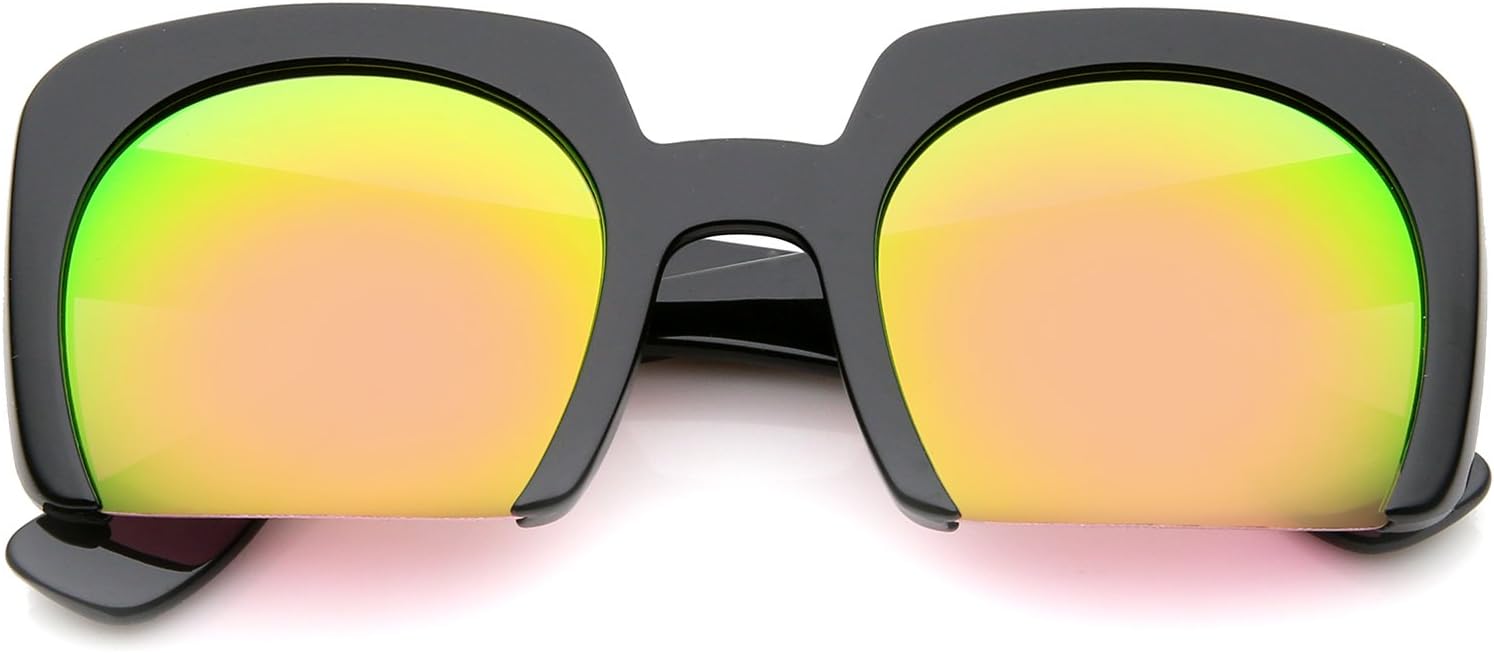 Женские солнцезащитные очки zeroUV в стиле высокой моды, с квадратными зеркальными линзами и массивной нижней частью, диаметр линз 52 мм, Shiny Black / Pink Green Mirror
Женские солнцезащитные очки zeroUV в стиле высокой моды, с квадратными зеркальными линзами и массивной нижней частью, диаметр линз 52 мм, Shiny Black / Pink Green Mirror