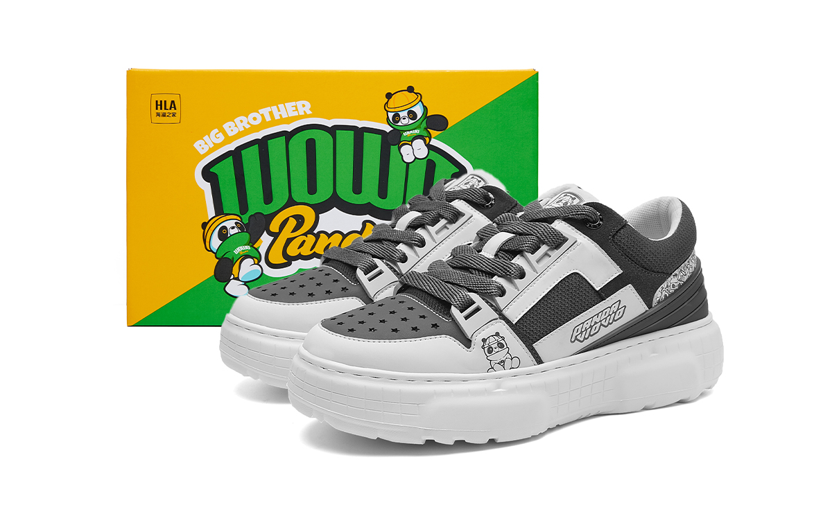 HLA Кроссовки для скейтбординга Panda Wowo Series, мужские, низкие, цвет белый, серый/черный, белый
HLA Кроссовки для скейтбординга Panda Wowo Series, мужские, низкие, цвет белый, серый/черный, белый
