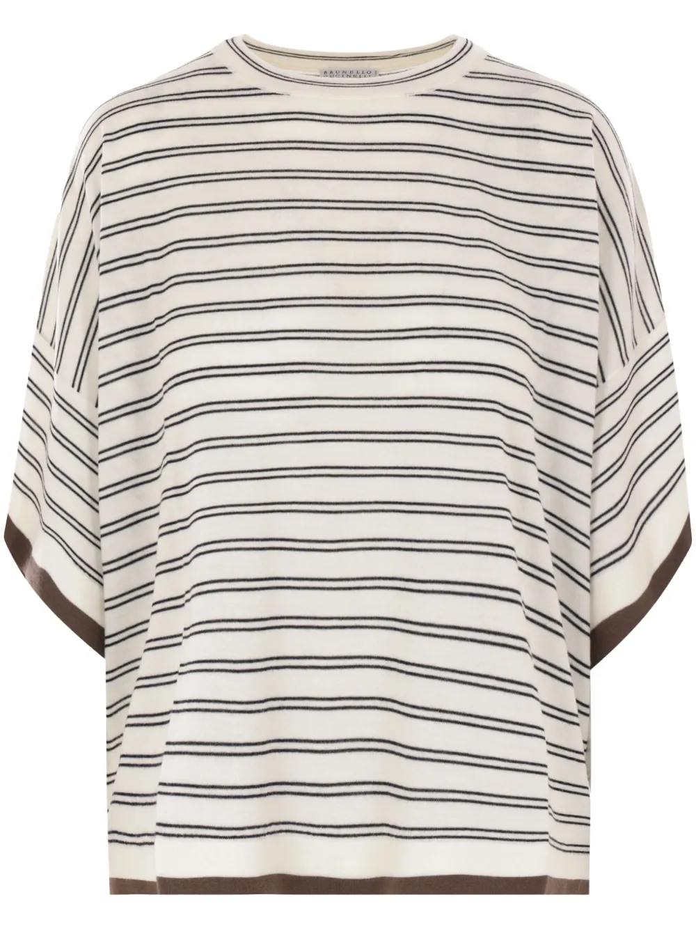 Свитер в полоску Brunello Cucinelli, нейтральный
Свитер в полоску Brunello Cucinelli, нейтральный