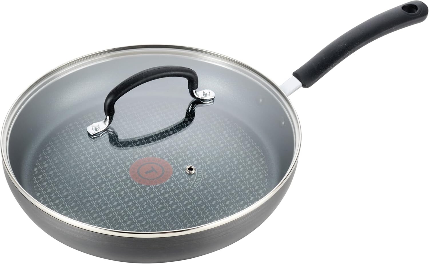 T-fal Ultimate Сковорода с твердым анодированным антипригарным покрытием и крышкой 12 дюймов, Black
T-fal Ultimate Сковорода с твердым анодированным антипригарным покрытием и крышкой 12 дюймов, Black
