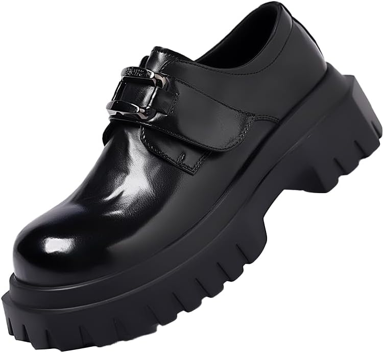 Мужские туфли UZUJBAA на платформе с большим округлым носком из лакированной кожи, пряжка, модные, с высоким толстым носком, удобные, без шнуровки, деловые туфли дерби для вечеринок и свадеб, черный
Мужские туфли UZUJBAA на платформе с большим округлым носком из лакированной кожи, пряжка, модные, с высоким толстым носком, удобные, без шнуровки, деловые туфли дерби для вечеринок и свадеб, черный