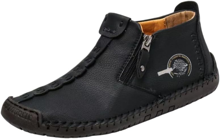 Мужские ботинки с молнией, сшитые на шнуровке, с винтажным стилем, резиновая подошва, уличная обувь Hchctry, черный
Мужские ботинки с молнией, сшитые на шнуровке, с винтажным стилем, резиновая подошва, уличная обувь Hchctry, черный