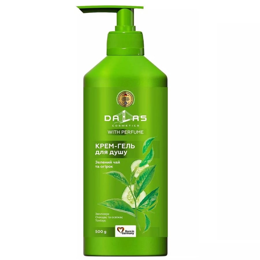 Гель для душа Dalas с огурцом и зеленым чаем 500 г
Гель для душа Dalas с огурцом и зеленым чаем 500 г