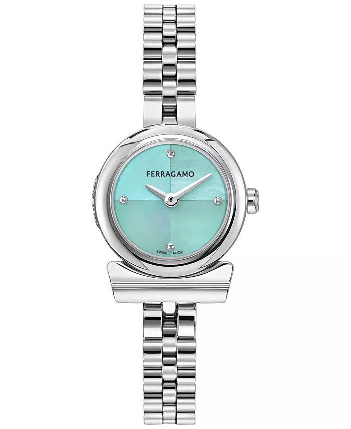 Женские наручные часы Swiss со стальным браслетом 23 мм Ferragamo
Женские наручные часы Swiss со стальным браслетом 23 мм Ferragamo