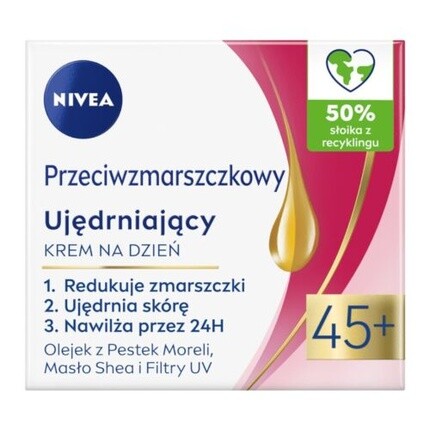 Nivea Дневной крем против морщин + укрепляющий 45+ 50 мл Assorted
Nivea Дневной крем против морщин + укрепляющий 45+ 50 мл Assorted