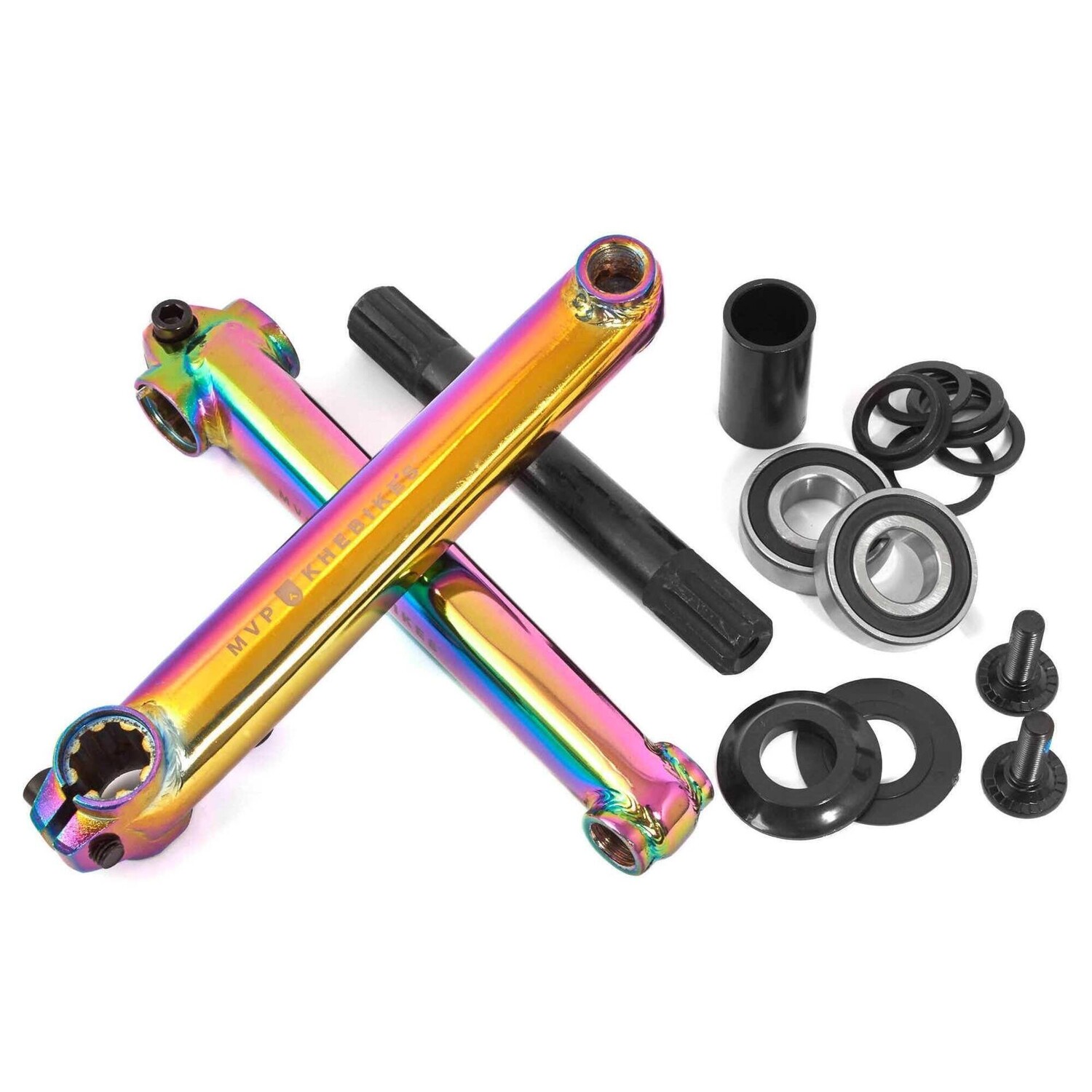 Комплект шатунов KHEbikes MVP Oil Slick 8T MID BB, красочный
Комплект шатунов KHEbikes MVP Oil Slick 8T MID BB, красочный