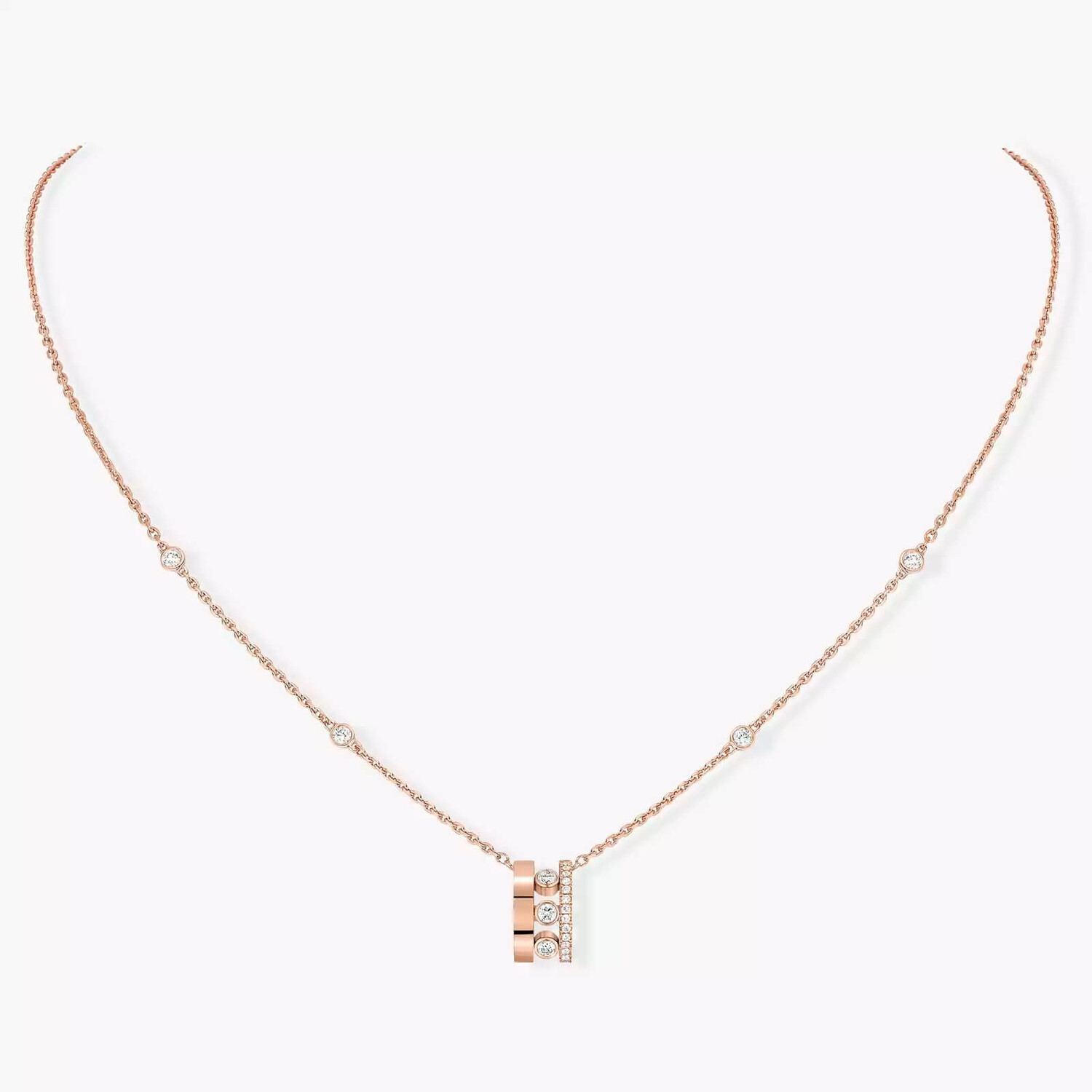 Колье Messika Move Romane Pendant, розовое золото/бриллианты
Колье Messika Move Romane Pendant, розовое золото/бриллианты