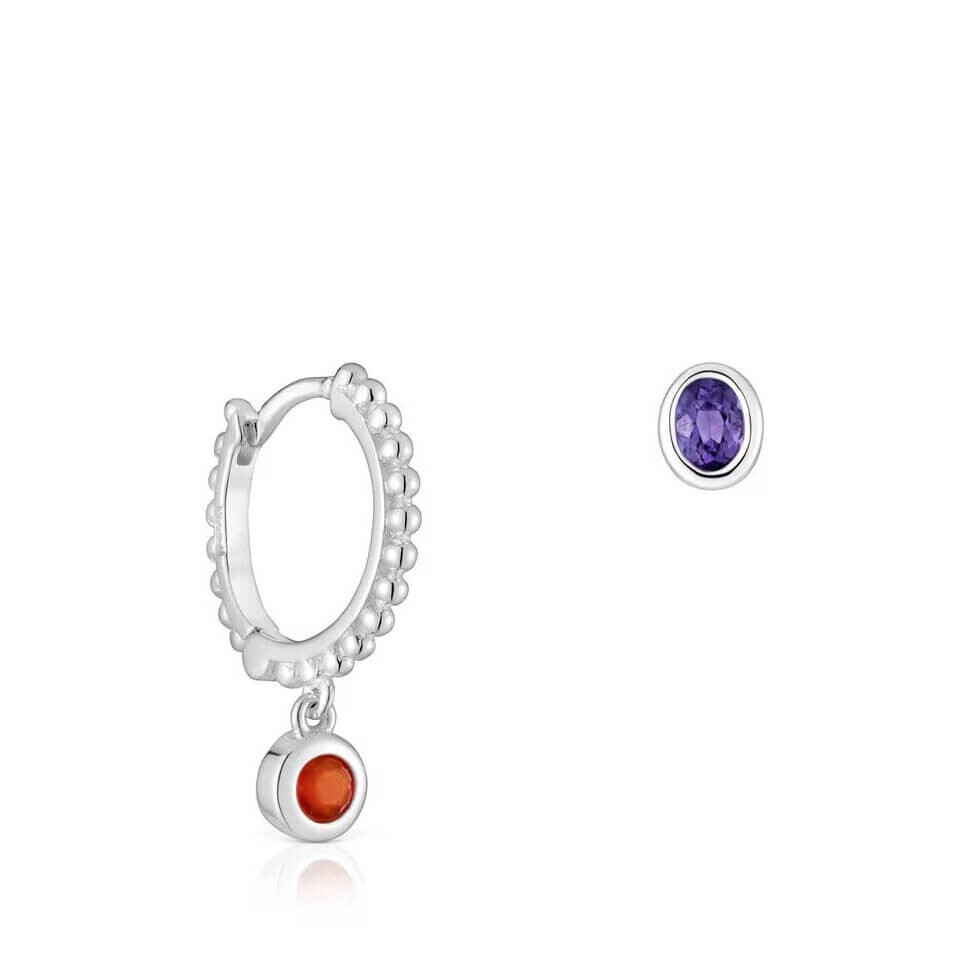 Комплект серьга-кольцо и серьга-гвоздик Tous Basic Short/long Gemstones Colors, серебро/аметист/сердолик
Комплект серьга-кольцо и серьга-гвоздик Tous Basic Short/long Gemstones Colors, серебро/аметист/сердолик