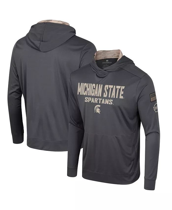 Мужская серая толстовка с капюшоном Michigan State Spartans OHT Military-Inspired Appreciation с длинными рукавами Colosseum
Мужская серая толстовка с капюшоном Michigan State Spartans OHT Military-Inspired Appreciation с длинными рукавами Colosseum