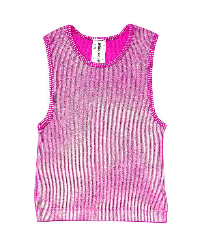Детский топ без рукавов с металлизированной отделкой и рубчиками для девочек - подростковый размер Malibu Sugar, розовый
Детский топ без рукавов с металлизированной отделкой и рубчиками для девочек - подростковый размер Malibu Sugar, розовый